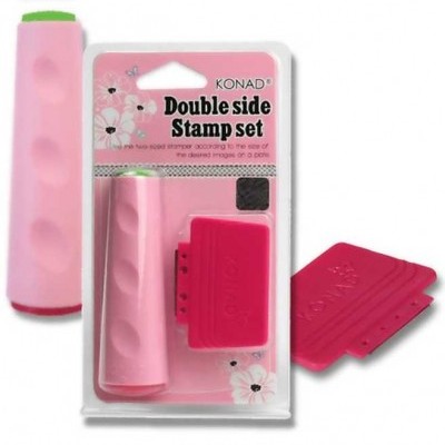 Borracha de Carimbo Duplo Konad com raspador