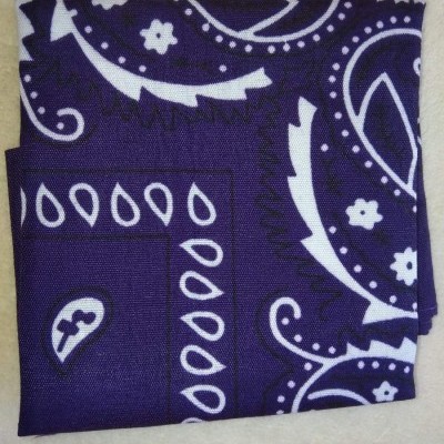 Lenço Bandana com cornucópias - Roxo Escuro