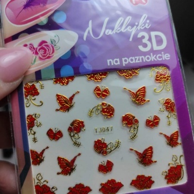 Decalques Rosas e Borboletas - TJ047