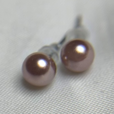 Brincos Pérolas Cor de Rosa