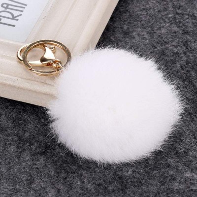 Porta-Chaves Pompom Pequeno Branco