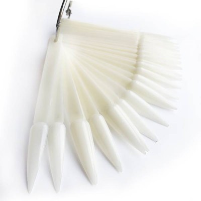 Mostruário de 50 cores com Argola - Branco - Formato Stiletto