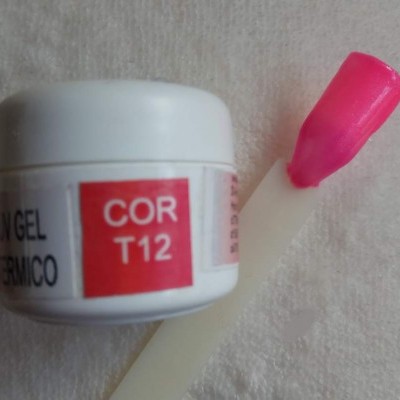 Gel Térmico T12 - Rosa / Rosa com Glitter