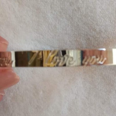 Pulseira Prateada 'I Love You'