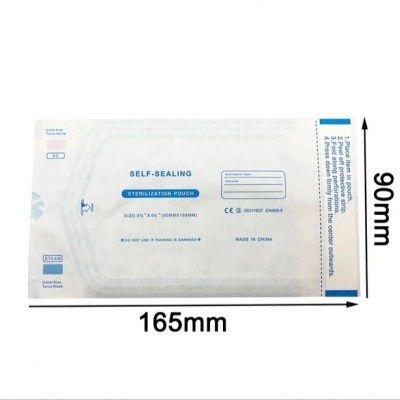 Sacos para estirilização - 200 unidades - 90 mm x 165 mm