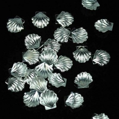 Conchinhas Prateadas 3D - 10 Unidades