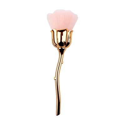 Pincel de pó Dourado em forma de Rosa