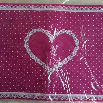 Tapete de Silicone com Coração - Cor de Rosa