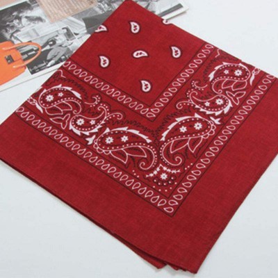 Lenço Bandana com cornucópias - Vermelho Escuro