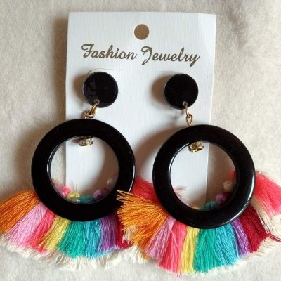 Brincos Franjas Coloridas