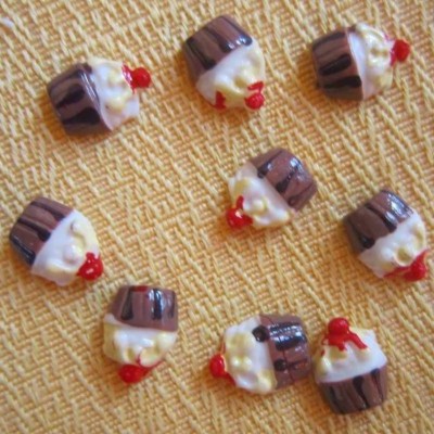 CupCake - Aplicação de Nail Art - Um Par