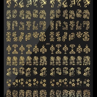 Autocolantes com Cornucópias 3D - Dourado