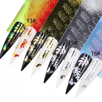 Autocolantes Holográficos Folhas de Árvores e Borboletas