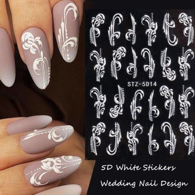 Autocolantes 3D Cornucópias Brancas - STZ-5D14