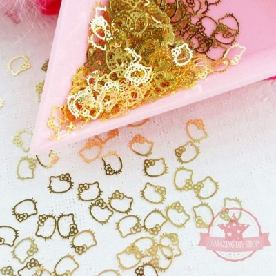 Hello Kitty - Carinhas Douradas - 10 Unidades