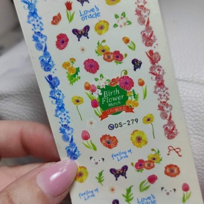 Decalques Borboletas e Flores - DS-279