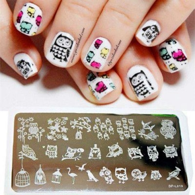 Placa de Carimbos BP-L019 - Mochos, Corujas