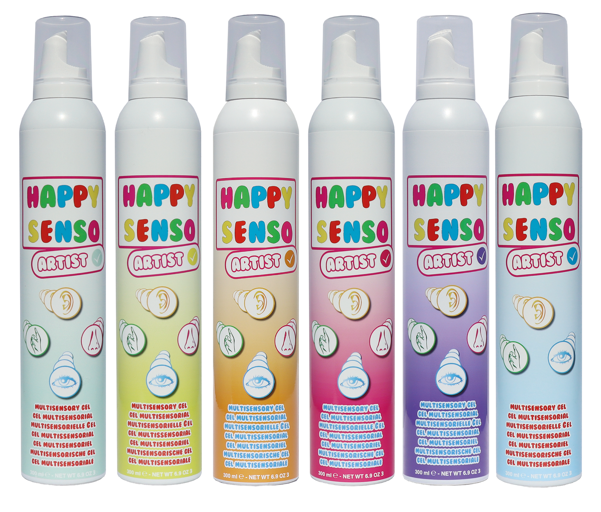 Pack 6 Espumas Happy Senso Artista (com cor) Pack 6 Espumas Happy Senso Artista (com cor)