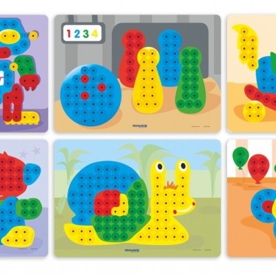 Jogo de Mosaicos, tamanho médio