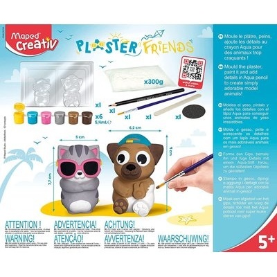 Moldagem em Gesso Plaster Friends - Cão e Gato