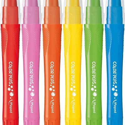 Tinta de gel e aquarela da Maped, em batom