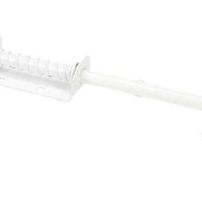 Suporte ou gancho metal branco com ponta de borracha preta