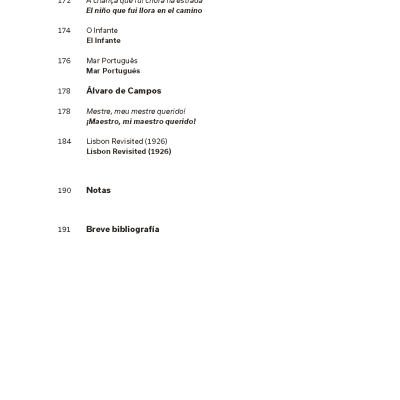 Página de livro com texto em português e espanhol, números de página e títulos em negrito