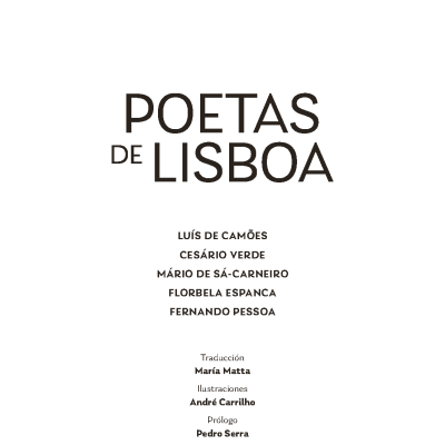 Página de livro com título 'POETAS DE LISBOA' e nomes de poetas