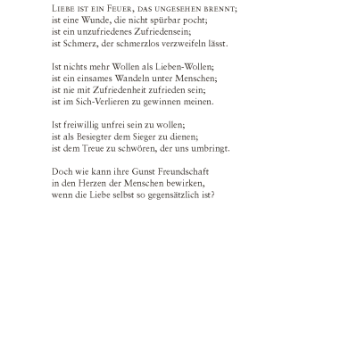 Página com poema em alemão intitulado Sonette, texto em preto sobre fundo branco.