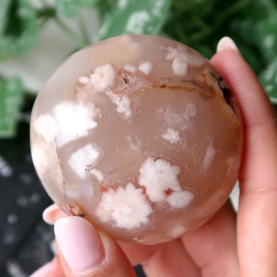 AGATA CHERRY BLOSSOM PALM STONE