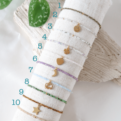 PULSEIRAS 2MM C/ CONTAS AÇO DOURADAS