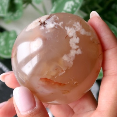 AGATA CHERRY BLOSSOM PALM STONE