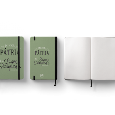 Livro de Notas A5 c/elástico Fernando Pessoa - A minha pátria é a língua portuguesa
