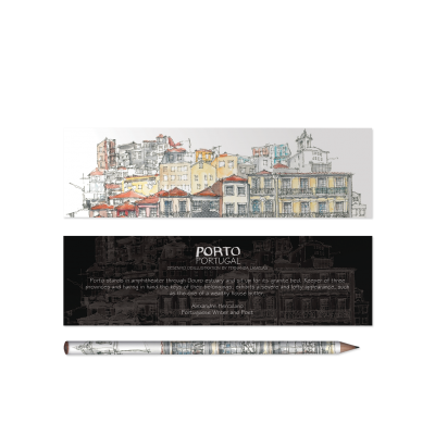 Lápis c/marcador USK Porto - Fachada da Ribeira
