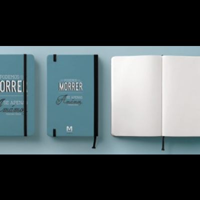 Bloco de Notas A5 c/elástico Fernando Pessoa - Podemos morrer se apenas amámos