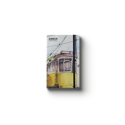 Livro de Notas A6 c/elástico Lisboa Sketch - Elétrico