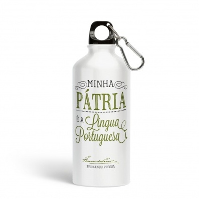 Garrafa em alumínio (400 ml) Fernando Pessoa - «Minha pátria...»