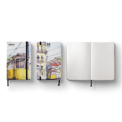 Livro de Notas A5 c/elástico Lisboa Sketch - Eléctrico