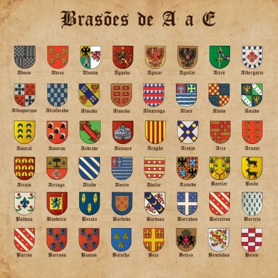 Brasão de família A4 - Apelidos de A a E