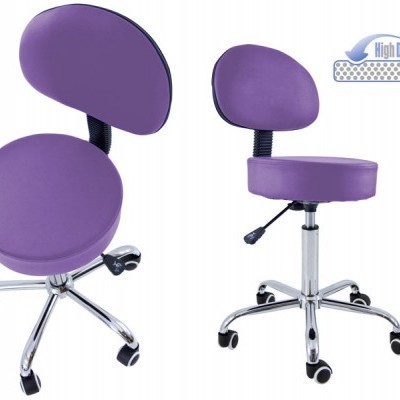 Cadeira com base cromada de 5 rodas