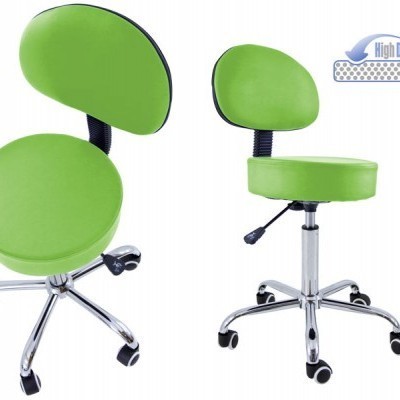 Cadeira com base cromada de 5 rodas