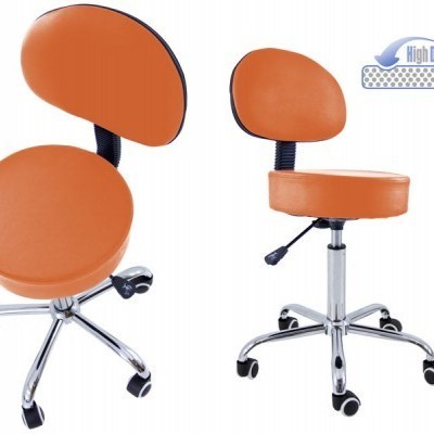 Cadeira com base cromada de 5 rodas