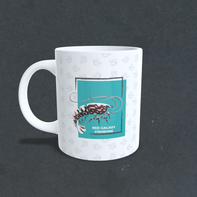 Caneca nº5 - Red Galaxy Fishbone