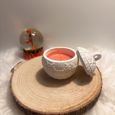 Caixa floco de neve com vela