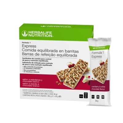 Barras Fórmula 1 Express - Sabor a Arando e Chocolate Branco