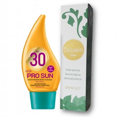 Pack: Celuvein Loção 250ml + Protetor Solar SPF 30+ 150ml