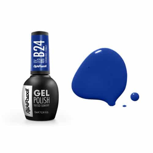 Verniz Gel RickiParodi Luxurious Cobalt B24 10 ml Verniz de gel para unhas azul e gota de verniz azul