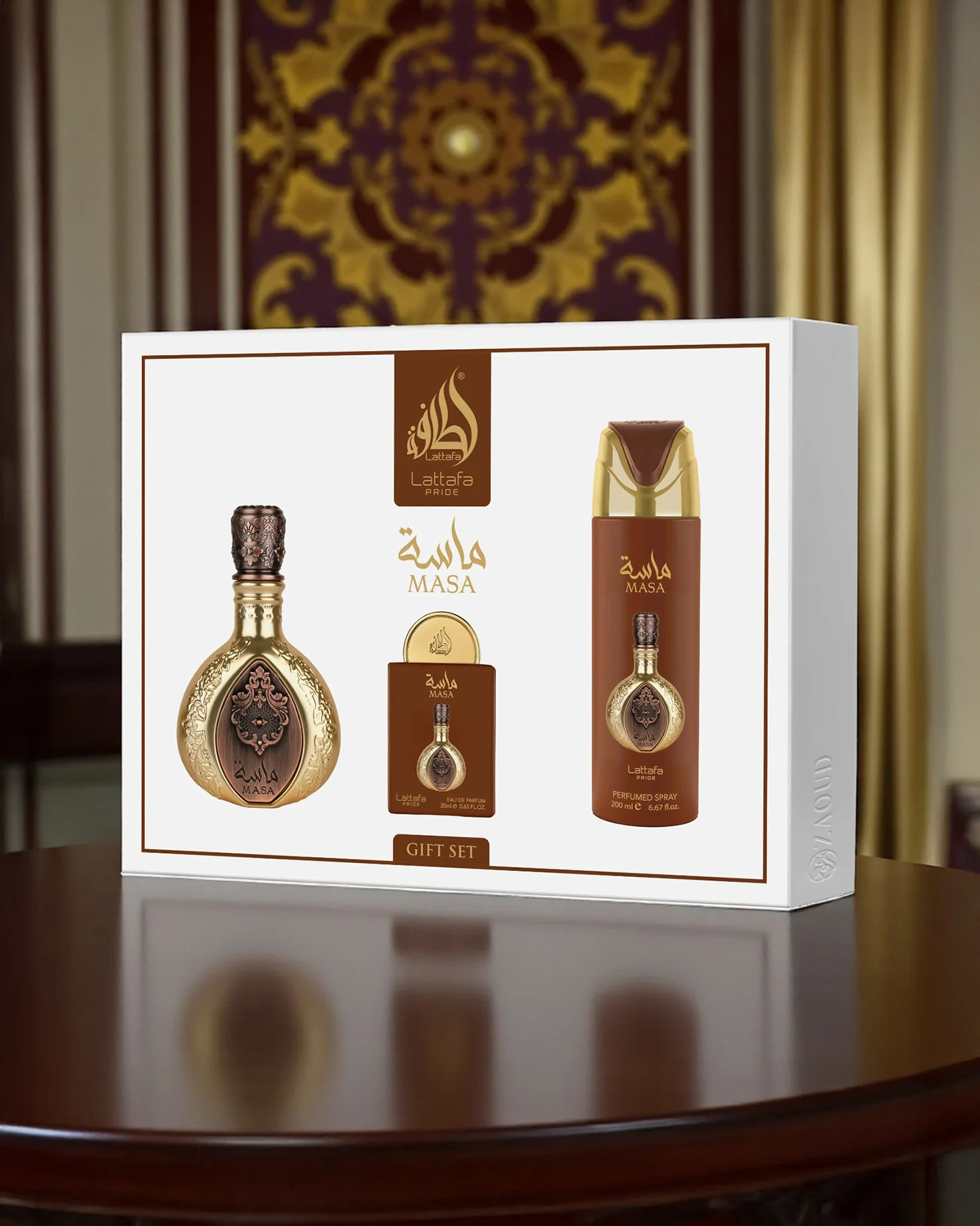 Lattafa Masa Gift Set – Conjunto de Perfumes Unissex | Fragrância Floral Frutada de Luxo Lattafa Masa Gift Set – Conjunto de Perfumes Unissex | Fragrância Floral Frutada de Luxo