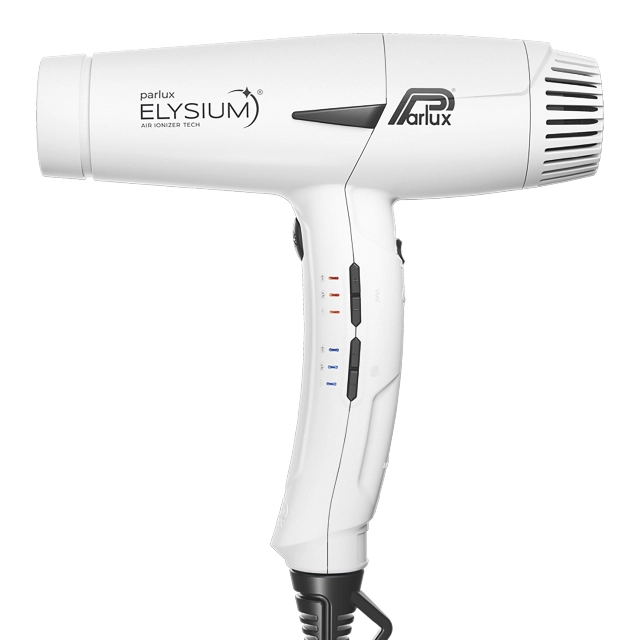 Secador de Mão Parlux ELYSIUM Branco Matt Secador de cabelo branco Parlux ELYSIUM com botões e cabo preto