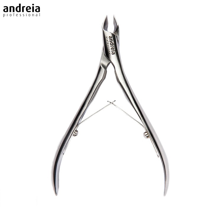 Andreia Alicate de Cutículas Alicate de cutículas prateado com o texto 'andreia professional'